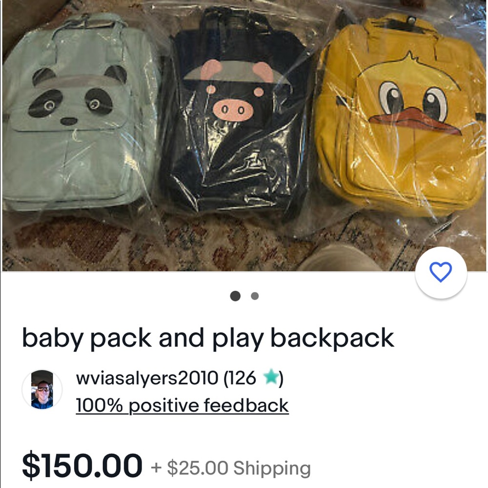 Backpack changing table. 3 different designs! Unique product ships same day